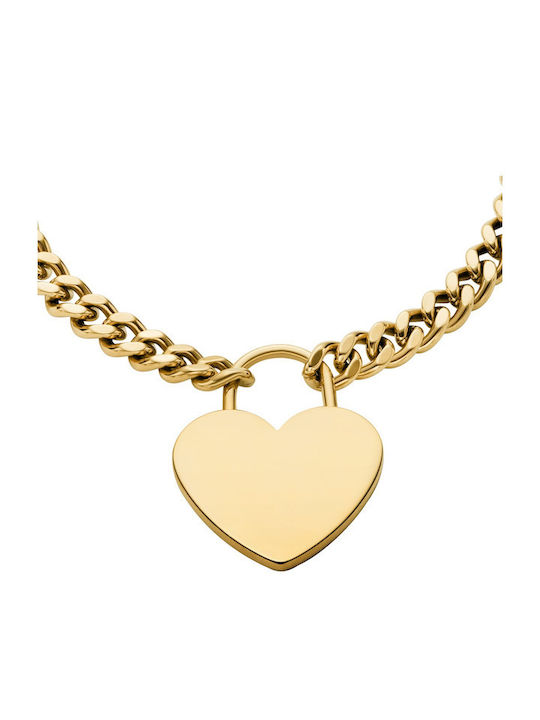 Fossil Women's Gold Plated Steel Bracelet Fossil Women's Gold Plated Steel Bracelet