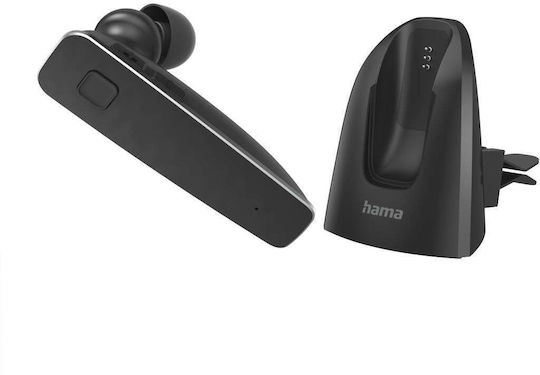HAMA My Voice 2100 In Ear Bluetooth Хендсфри Слушалка с Устойчивост на Изпотяване и Калъф за Зареждане Черна