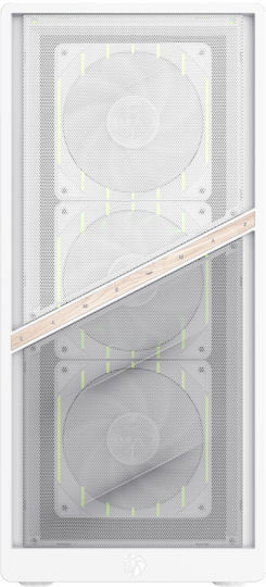 GameMax AERIS 330 MW Gaming Mini Tower Computer Case with Side Window and RGB Lighting White