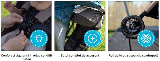 Kidnort Carucior Copii Bej