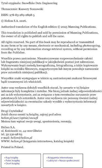 Snowflake. Nowoczesna Inżynieria Danych W Praktyce