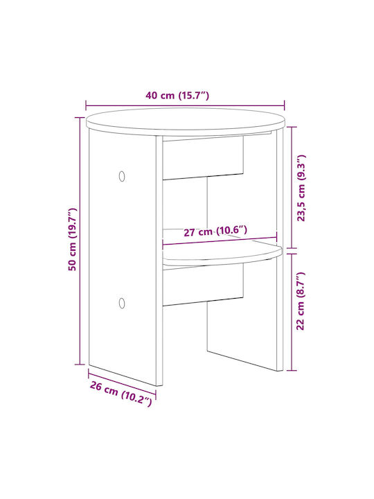 Подов Шкаф Технически Дъб 40x40x50см