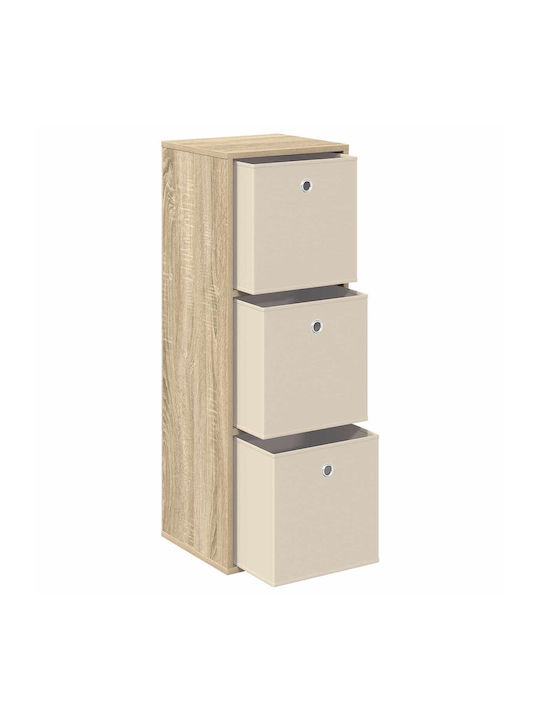 Wooden Storage Cabinet with 3 Drawers M35xW32xH99.5cm