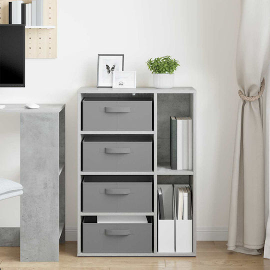 Standvitrine für das Wohnzimmer aus Spanplatte Grau 60x33,5x84 cm