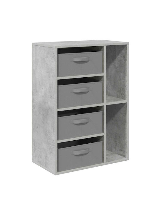 vidaXL Wohnzimmer Vitrine aus Spanplatte Grau 60x33.5x84cm