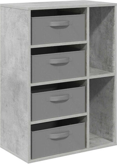 Standvitrine für das Wohnzimmer aus Spanplatte Grau 60x33,5x84 cm