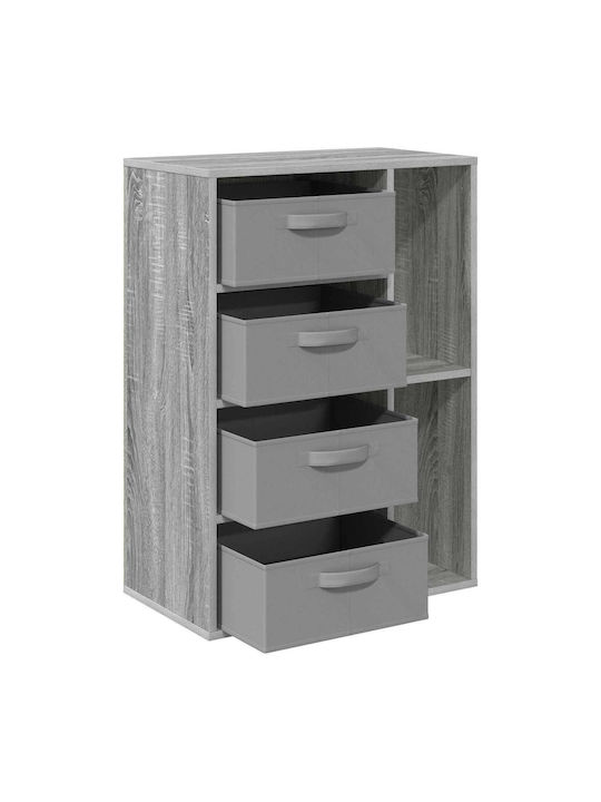 Living Room Display Cabinet Made of Particle Board Grey Sonomo 60x33.5x84cm