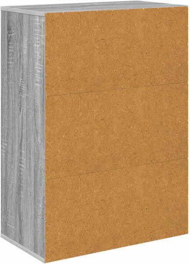 Living Room Display Cabinet Made of Particle Board Grey Sonomo 60x33.5x84cm