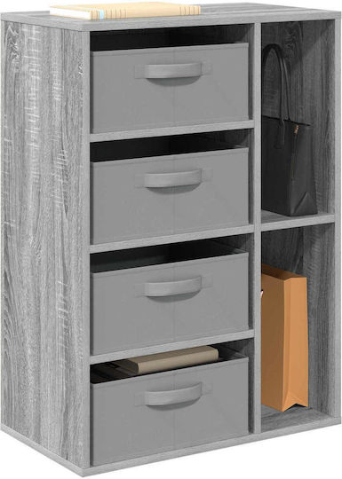 Living Room Display Cabinet Made of Particle Board Grey Sonomo 60x33.5x84cm