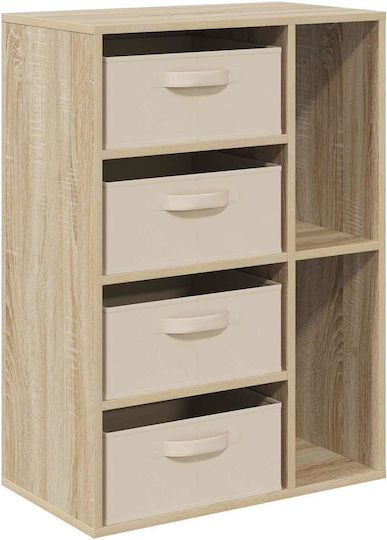 Living Room Display Cabinet Made of Particle Board Oak Sonoma 60x33.5x84cm