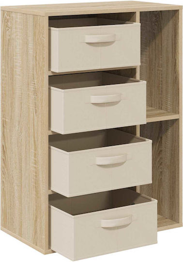 Living Room Display Cabinet Made of Particle Board Oak Sonoma 60x33.5x84cm
