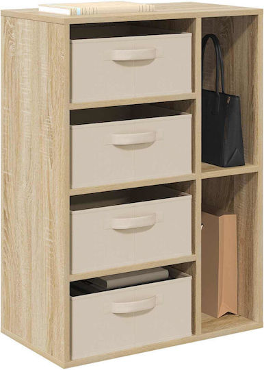 Living Room Display Cabinet Made of Particle Board Oak Sonoma 60x33.5x84cm