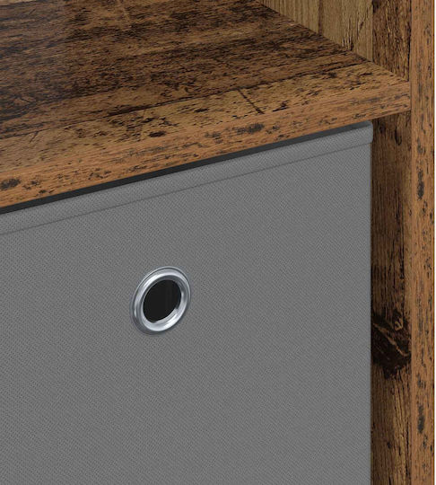 Wohnzimmerschrank aus Spanplatte in Altholzoptik 88,5 x 29 x 84,5 cm