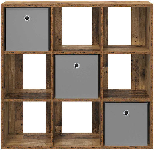 Wohnzimmerschrank aus Spanplatte in Altholzoptik 88,5 x 29 x 84,5 cm