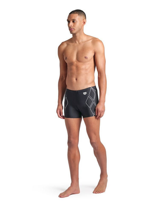 Costum de Baie Bărbați Pantaloni Scurți Negru/Alb Cu Modele