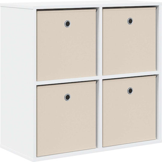 Sertar De Depozitare Din Lemn Cu 4 Sertare L68.5xL32xH67cm
