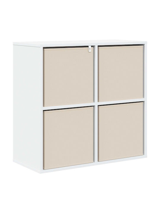 Wooden Storage Drawers with 4 Drawers M68.5xW32xH67 cm