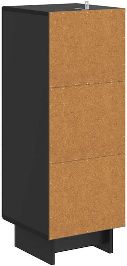 Wohnzimmerschrank aus Spanplatte Schwarz 33x34,5x90 cm