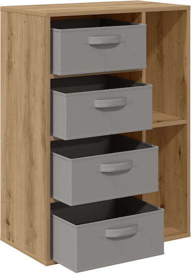 Wohnzimmerschrank aus Spanplatte Artisan-Eiche 60x33,5x84 cm
