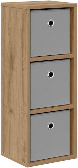 Wooden Storage Drawers with 3 Drawers M25.5xW22xH69.5cm