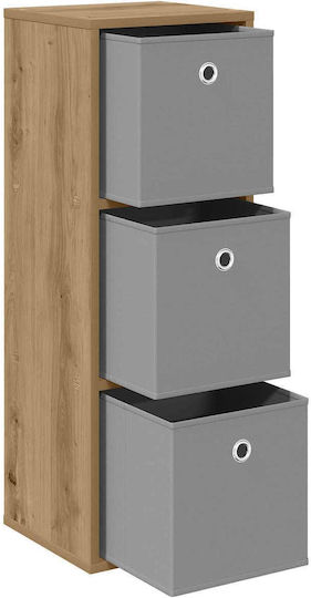 Storage Drawer Wooden with 3 Drawers M30.5xW27xH84.5cm