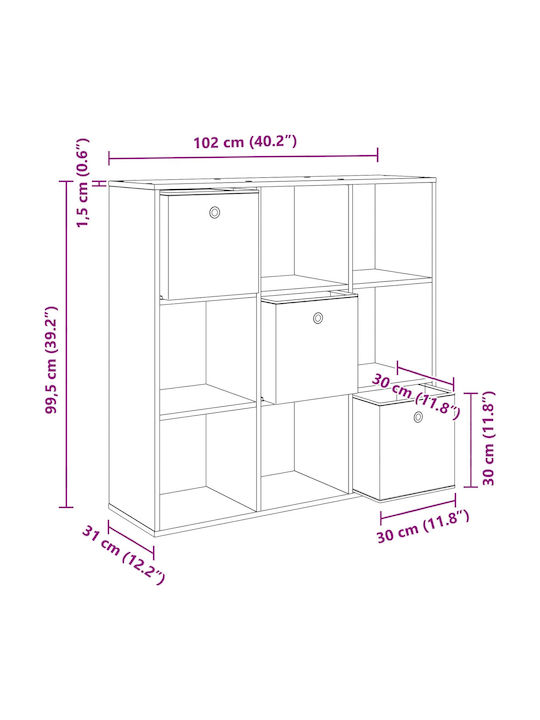 vidaXL Kleine Aufbewahrungsmöbel Holzschrank M102xB31xH99.5cm