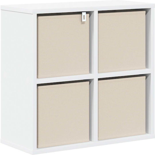 Cabinet De Depozitare Din Lemn Cu 4 Sertare L49.5xL22xÎ47cm