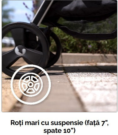 Kidnort Cărucior 2 în 1 Reglabil Potrivit pentru Nou-Născut Negru 10,2kg
