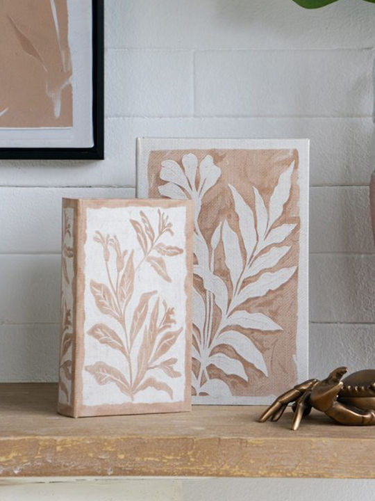 Artekko Set of Wooden Decorative Boxes in Book Shape 2 Pieces