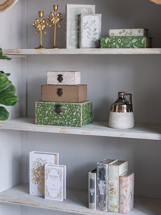 Artekko Set of Wooden Decorative Boxes in Book Shape 2 Pieces