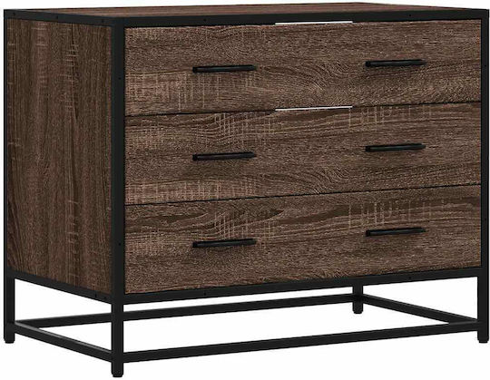 Συρταριέρα Κρεβατοκάμαρας Brown Oak 70x56x41cm Συρταριέρα Κρεβατοκάμαρας Brown Oak 70x56x41cm