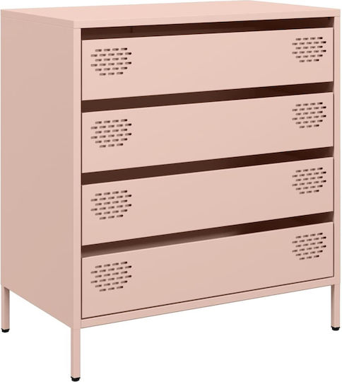 Comoda pentru Dormitor Metalică cu 4 sertare 68x39x73.5buc Comoda pentru Dormitor Metalică cu 4 sertare 68x39x73.5buc