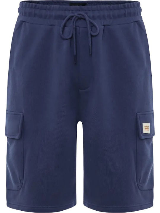 FBM007-06603 Men's Athletic Shorts Indigo