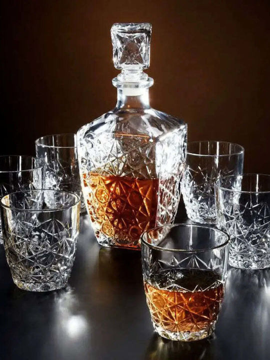 Bormioli Rocco Whiskey Serving Decanter with Stopper and Glasses 780ml