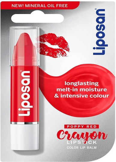 Liposan Crayon Lip Balm Poppy Red 3gr
