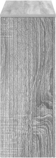 Wooden Console Striped Gray Sonoma M101xW29xH74cm