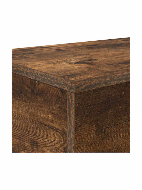 Wooden Console Smoked Oak L160xW30xH74cm
