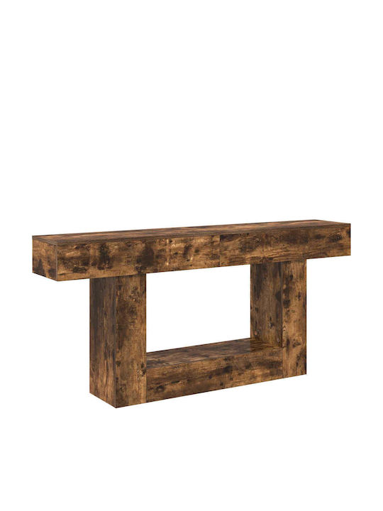 Wooden Console Smoked Oak L160xW30xH74cm