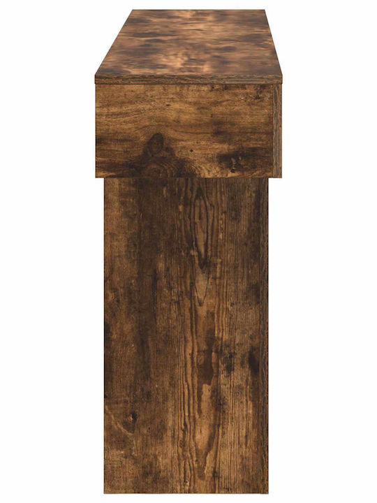 Wooden Console Smoked Oak L160xW30xH74cm