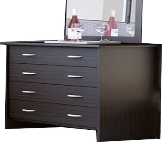 Kommode Schlafzimmer Holz No 2 mit 4 Schubladen Wenge 100x45x81cm