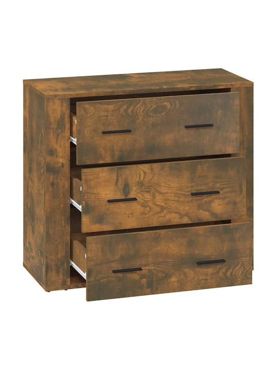 Wooden Chest of Drawers with 3 Drawers 80x33x70cm