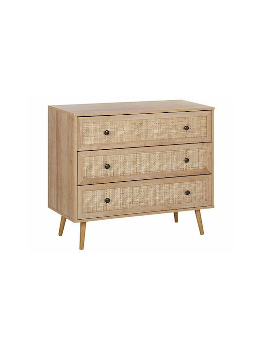 Berwyn 1663 Wooden Chest of Drawers Light Wood Color 90x40x79cm