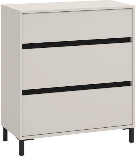 Συρταριέρα Κρεβατοκάμαρας Cashmere/μαύρο 80x40x90cm Συρταριέρα Κρεβατοκάμαρας Cashmere/μαύρο 80x40x90cm