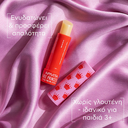 Apivita Bee Princess Lip Balm For Kids Vermilion 4.4gr