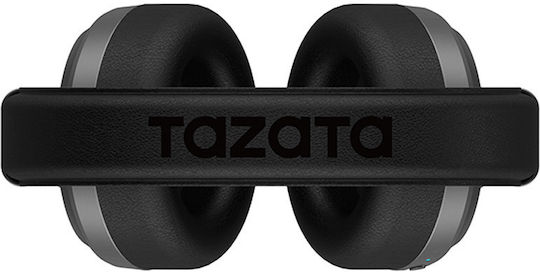 Tazata BH02 Ασύρματα Bluetooth Over Ear Ακουστικά Μαύρα