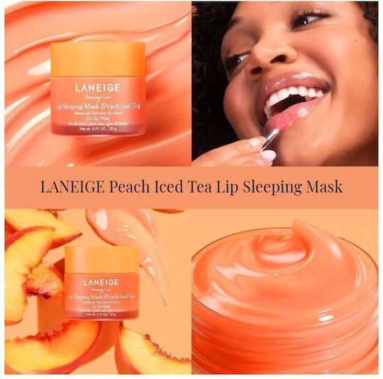 Laneige Sleeping Μάσκα Χειλιών Peach Iced Tea 20gr