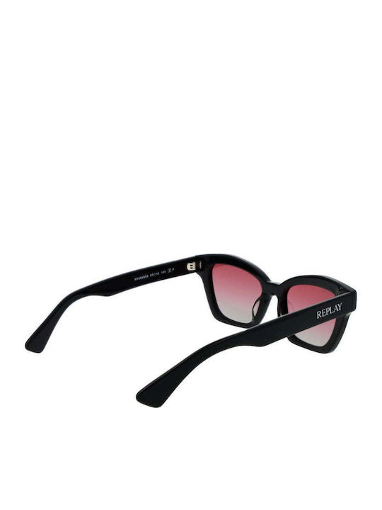 Replay Unisex Ochelari De Soare Cu Ramă Neagră Din Plastic