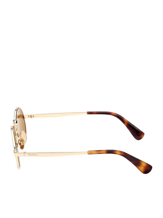 Max Mara Safiye Unisex Γυαλιά Ηλίου με Χρυσό Μεταλλικό Σκελετό και Καφέ Φακό MM 0127 30L