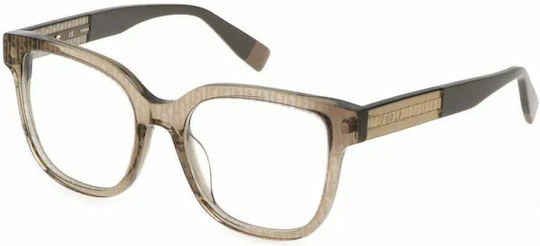 Police Men's Metal Prescription Eyeglass Frame Gold VPLG71 0F68