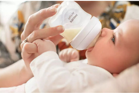 Philips Σετ Πλαστικά Μπιμπερό Natural Response Κατά των Κολικών με Θηλή Σιλικόνης για 0+ μηνών Διάφανο 125ml